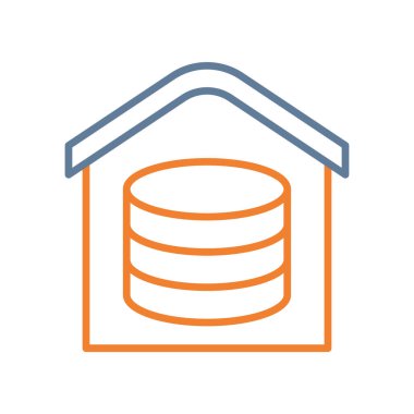 sunucu simgesi. İnce çizgi çizimi. Beyaz arkaplanda izole edilmiş olanı doldur.