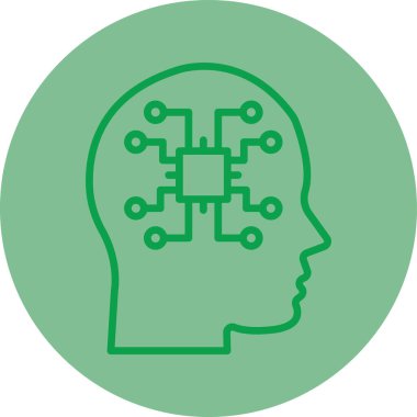 beyin ikonu vektör illüstrasyonu