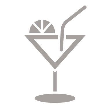 Bir kokteyl ikonunun vektör illüstrasyonu