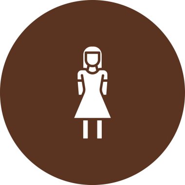 Kadın simgesinin vektör illüstrasyonu