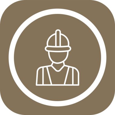 Moda tarzında izole edilmiş işçi simgesi