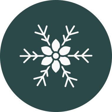 Kar Tanesi ikonu vektör illüstrasyonu