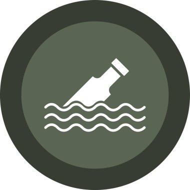 Su şişesi. Basit resimleme