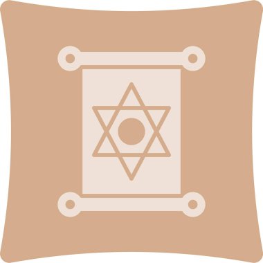 Yahudi Torah ikonu. Düz dizayn. Vektör çizimi. beyaz arkaplanda izole