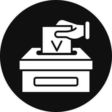 oy pusulası simgesi, vektör illüstrasyonu