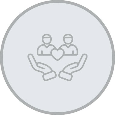 elleri ve kalbi olan insanların vektör simgesi