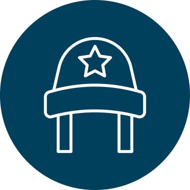 askeri başlık simgesi vektör illüstrasyonu