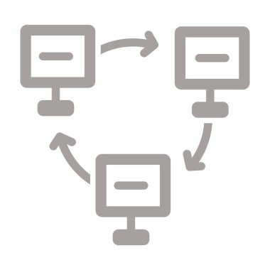 network connection line icon, vector illustration