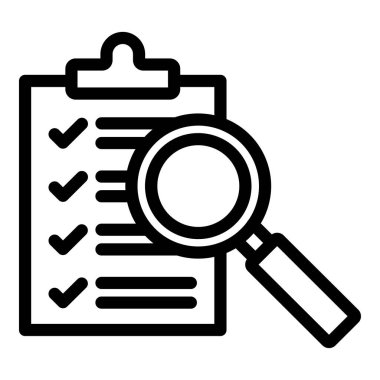 Arama motoru optimizasyon simgesi vektör ana hatları çizimi