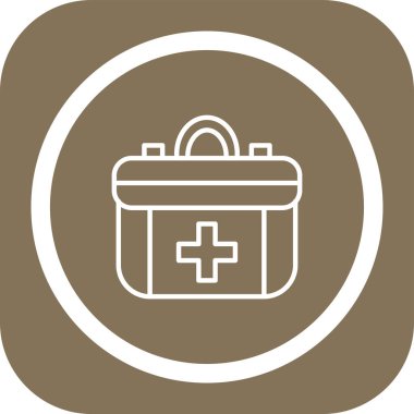 Yardım kiti simgesi, vektör illüstrasyonu