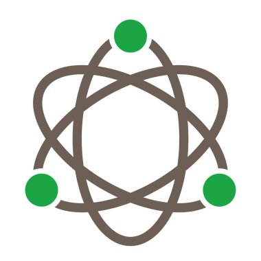 atom simgesi vektör illüstrasyonu
