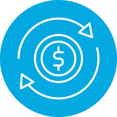 Dolar işareti vektör simgesi modern basit vektör illüstrasyonu