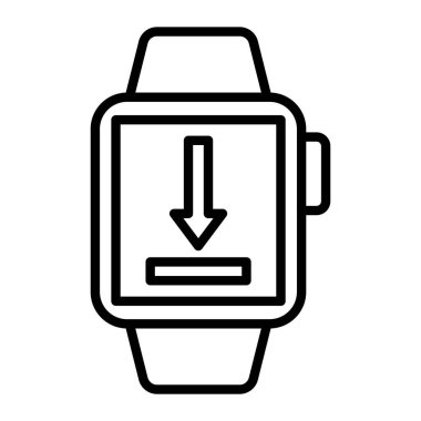 Akıllı Saat Simgesi Vektör Özeti Çizimi