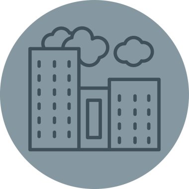 şehir binası ikon vektör illüstrasyonu