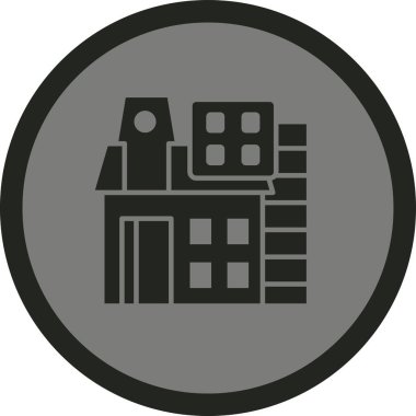 Modern yapı simgesinin vektör illüstrasyonu