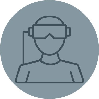 Sanal gerçeklik kulaklığı olan adam.