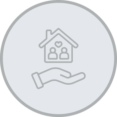 Ev ikonu. vektör illüstrasyonu