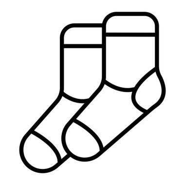 çoraplar vektör ince çizgi simgesi