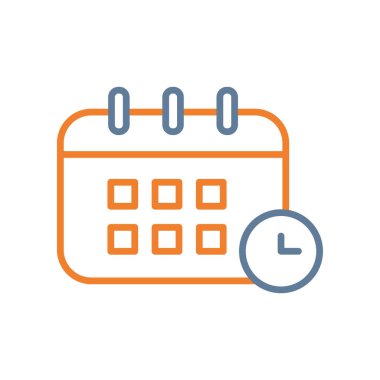 Takvim simgesi vektör illüstrasyonu