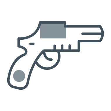 silah tabancası simgesi taslak biçiminde