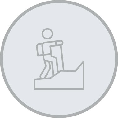 Podyum vektör çizgisi simgesi,