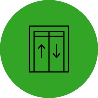 Kapı vektör simgesinden çık