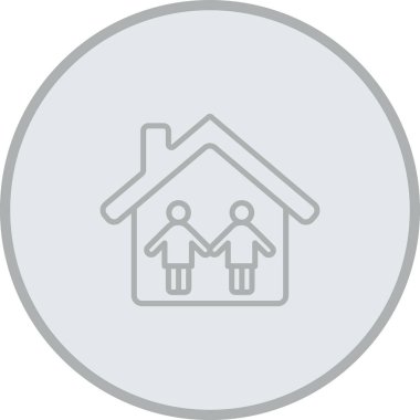 aile simgesi vektör illüstrasyonu