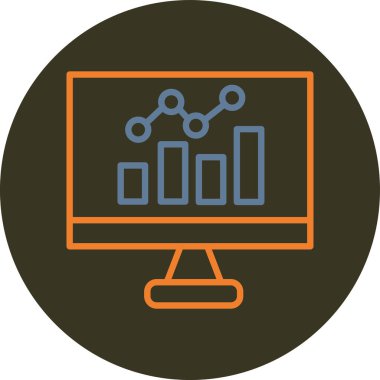 grafik simgesinin vektör illüstrasyonu