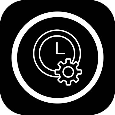 Zaman uygulaması simgesi, vektör konsepti