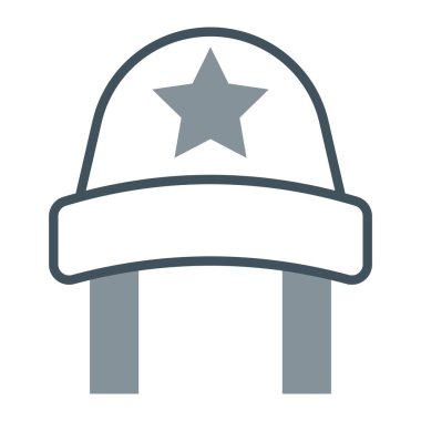 şapka düz vektör simgesi