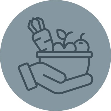 Gıda simgesinin vektör illüstrasyonu