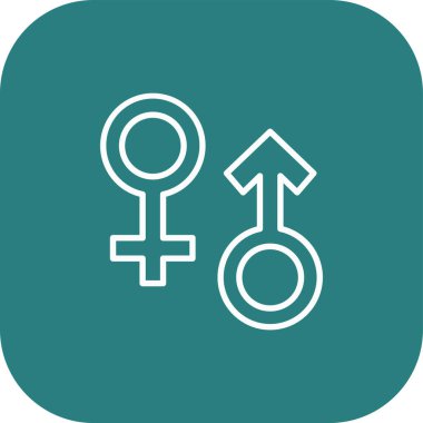 Kadın cinsiyet ikonu, vektör illüstrasyonu