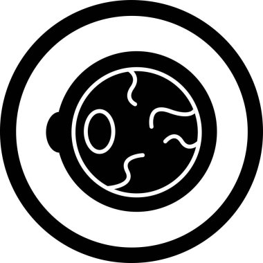 Gezegen. Web simgesi basit illüstrasyon