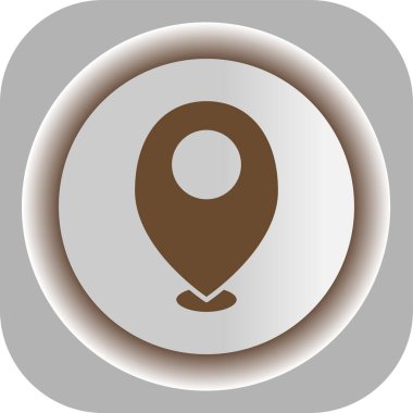 gps konum simgesi, vektör illüstrasyonu