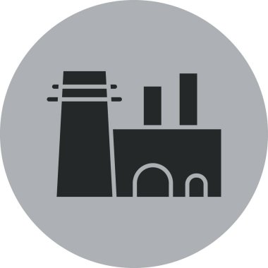 Fabrika simgesi, vektör illüstrasyonu