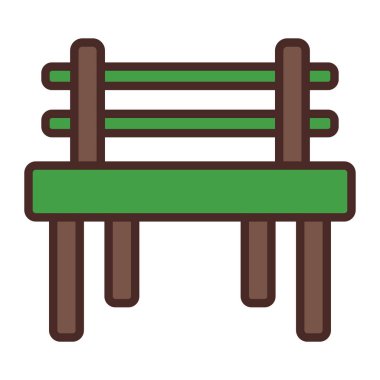 bank vektör renk çizgisi simgesi