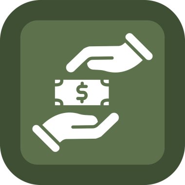 Dolar. Web simgesi vektör illüstrasyonu