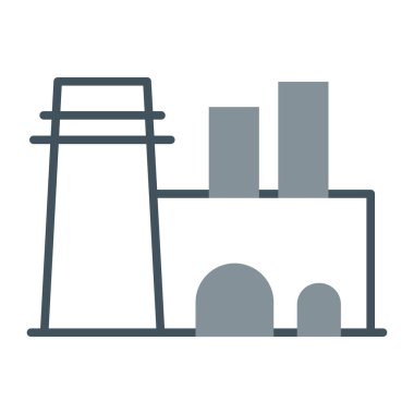 Fabrika vektör simgesi, çizgi vektör işareti, sembol arkaplan, grafik sembolü