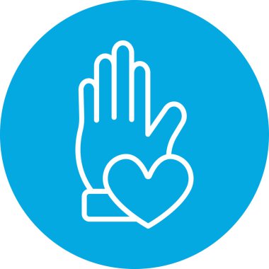 Kalp ikonu vektör illüstrasyonu