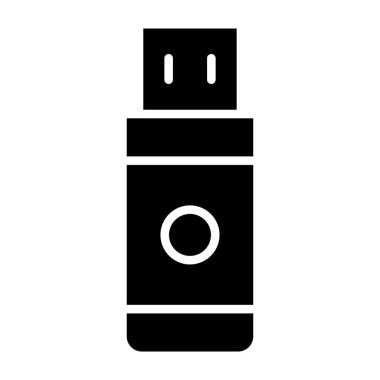 usb flash disk simgesi, vektör illüstrasyonu. düz biçim