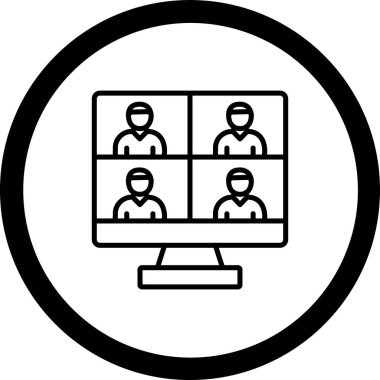 Konferans simgesi, vektör çizimi