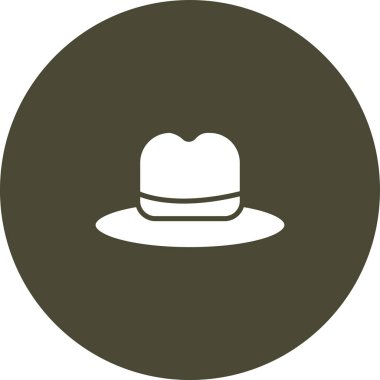 Bir şapka simgesinin vektör illüstrasyonu