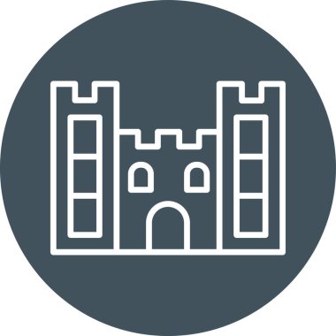 Bina. Web simgesi basit illüstrasyon