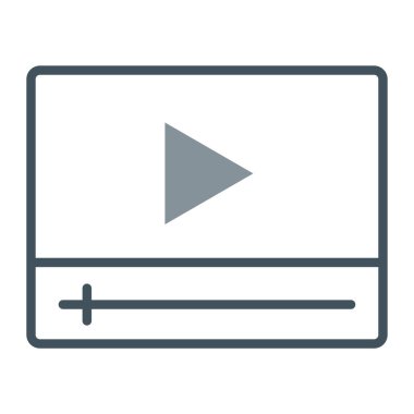 video oynatıcı satır vektör simgesi tasarımı