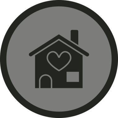 Ev simgesi soyut bir grupta izole edildi