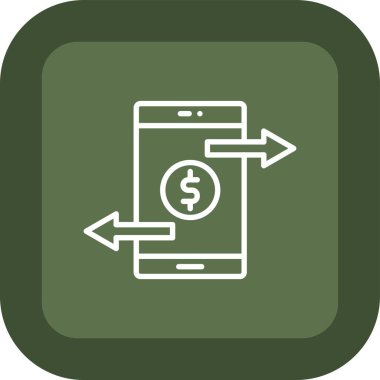 mobil bankacılık simgesi, vektör illüstrasyonu