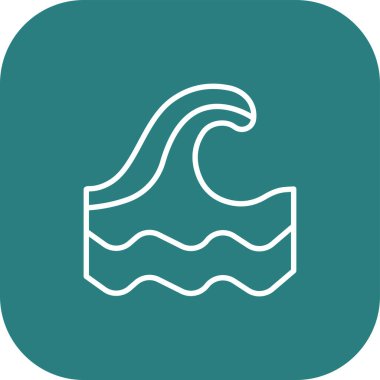 Basit tasarımda vektör dalga simgesi