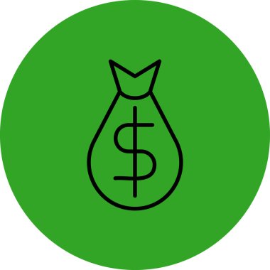 Dolar simgesi vektör çizimi soyut arkaplan