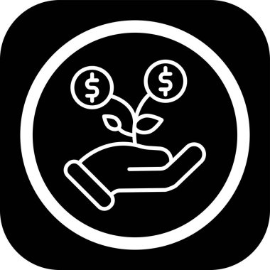 Bir dolar simgesinin vektör illüstrasyonu