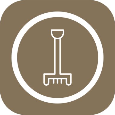 Kürek ve tırmık çizgisi simgesi